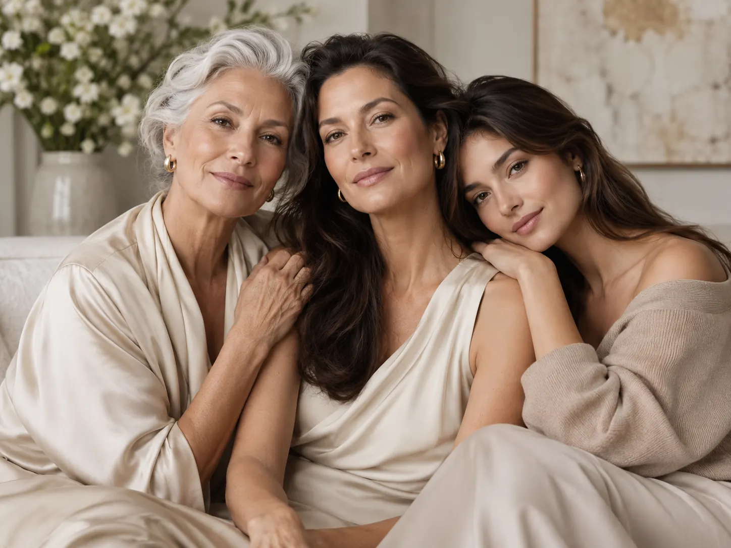 Three generations of women
